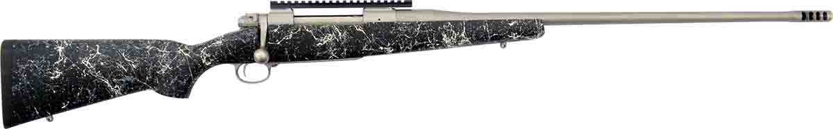 The Montana Seven Continents Rifle (SCR) .338 Norma Magnum had a 28.5-inch barrel with a muzzle brake.
